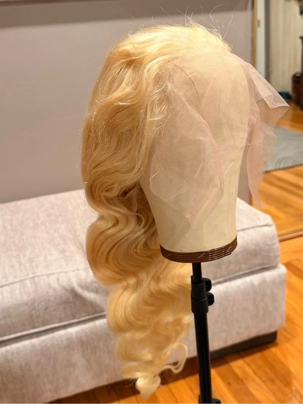 30” Blonde #613 Body Wave Human Hair Wig 13x4 HD Lace Front 200% Density #224